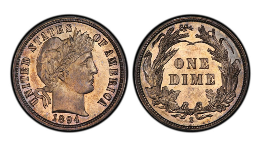 S Barber Dime 1894